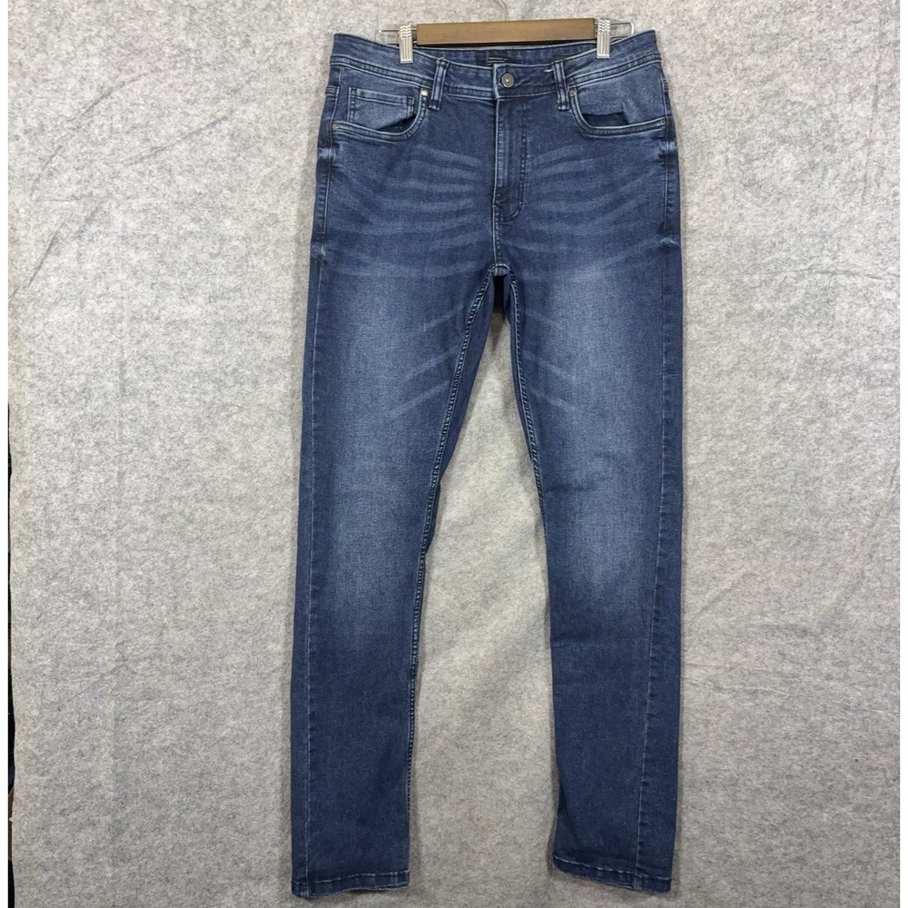The Perfect Jean NYC Slim Fit Jeans Mens 33x36 Indigo Blue Stretch